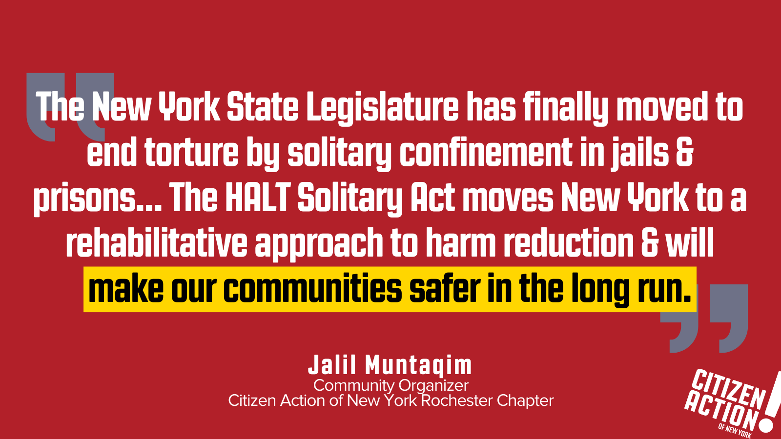 Senate Passes the 'HALT' Solitary Confinement Act