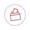 A ballot box icon