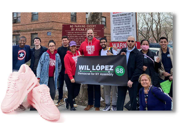 Citizen Action members at a Wil López canvassing event.